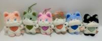 Raccoon Plush Brinquedos de animais recheados, 6 cores Animais recheados Keychain Kawaii Decorações domésticas Presentes de aniversário para crianças