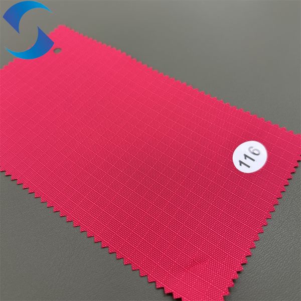 Custom Finish 420D Ripstop Oxford 0.5cm Grid Waterproof Fabric For Mass Production