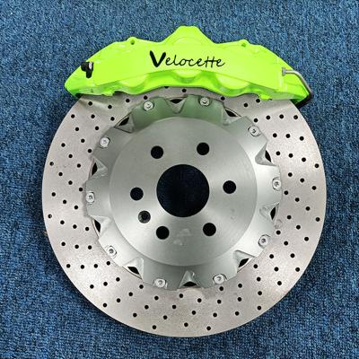 355mm 380mm 405mm GT6 Calliper On Car With CVZ Center Adapters Drilled Brake Discs