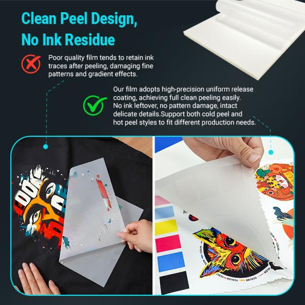 Premium DTF Film A3 A4 Roll 30cm 60cm Heat Transfer PET Film Double Sided Matte Cold Hot Peel for DTF Printer T-shirt Printing