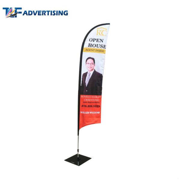 16ft Flag Advertising Banners Large Swooper Anti Corrosion Vertical High Precison