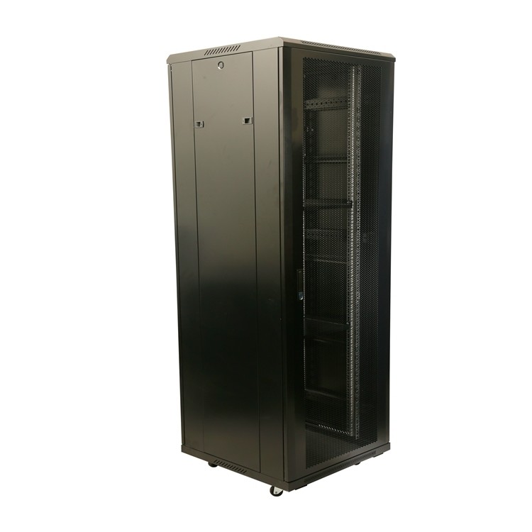 600*600*2000 Size 19 Inch Toughened Glass Door Rack Server with 1.5mm Installation Beam