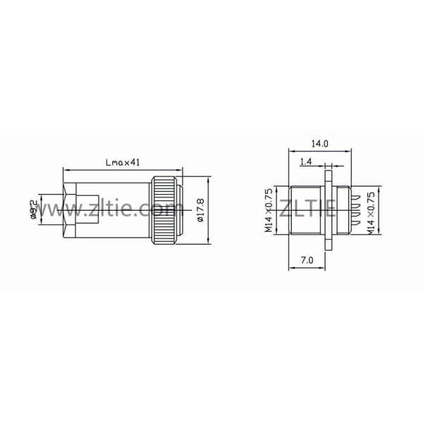 Threaded Russia Standard Circular Connector PC10TB Male and Female Connector