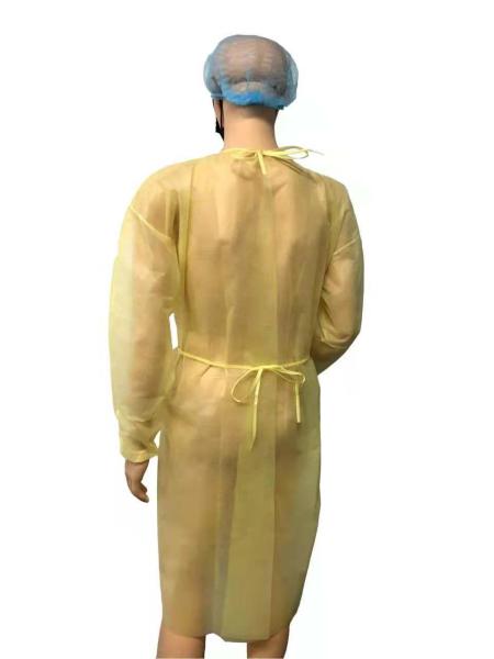 Knitted Cuff Protective Isolation Gown Waterproof Elastic Disposable
