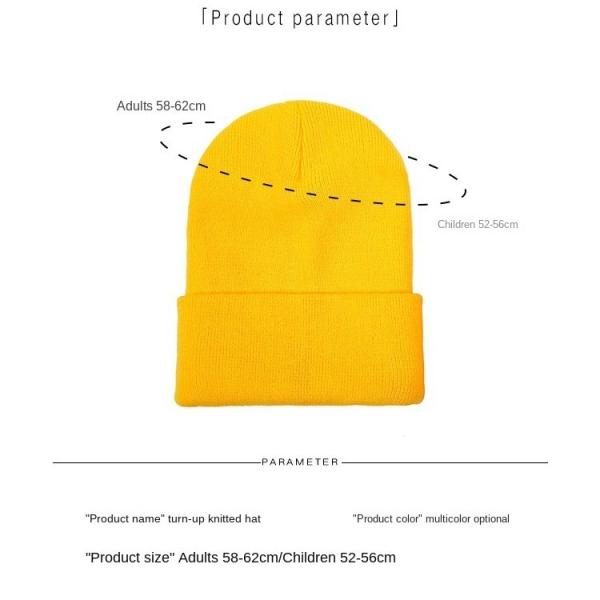 Custom Logo Embroidery Unisex Acrylic Knit Cuffed Cap Warm Winter Knit Hats Beanie for SKI