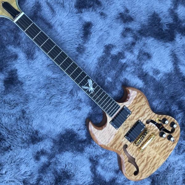 Custom F Hole SG Electric Guitar Mahogany Body Neck