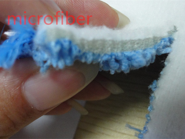 Microfiber Wet Mop Heads 13 * 49cm Twisted 480gsm Absorbent  Nylon Self-adhensive Mop Pad