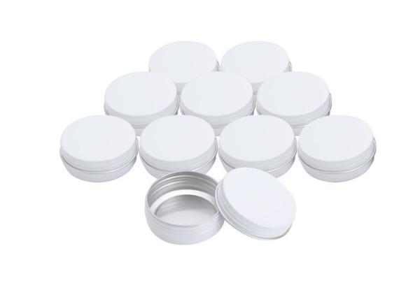 White Seal Cream Tin Containers Hand Cream Packaging Aluminum Cosmetic Tin