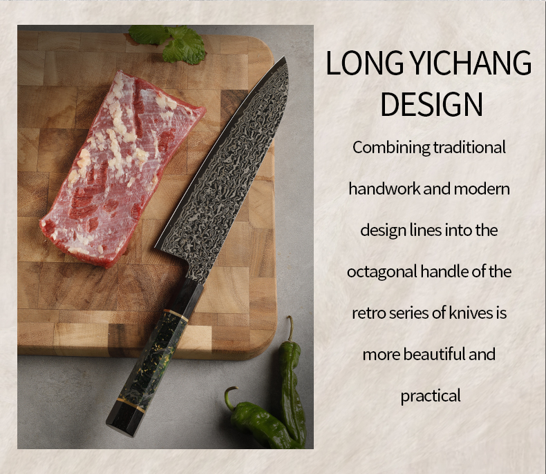 Japanese SLD Steel Gyuto Knife – Hand-Forged 33-Layer Damascus Professional Chef Knife