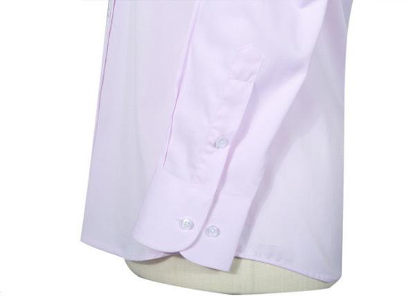 Custom Notch Lapel Office Work Uniforms , Pink Office Staff Mens Work Uniforms