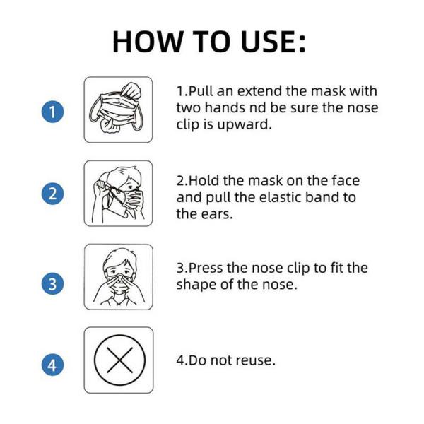 Dust Proof KN95 Face Mask 50pc / Pack Melt Blown Fabric Skin Friendly