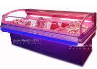 La capacidad grande de enfriamiento dinámica del refrigerador de la exhibición de la carne tapa en sistema