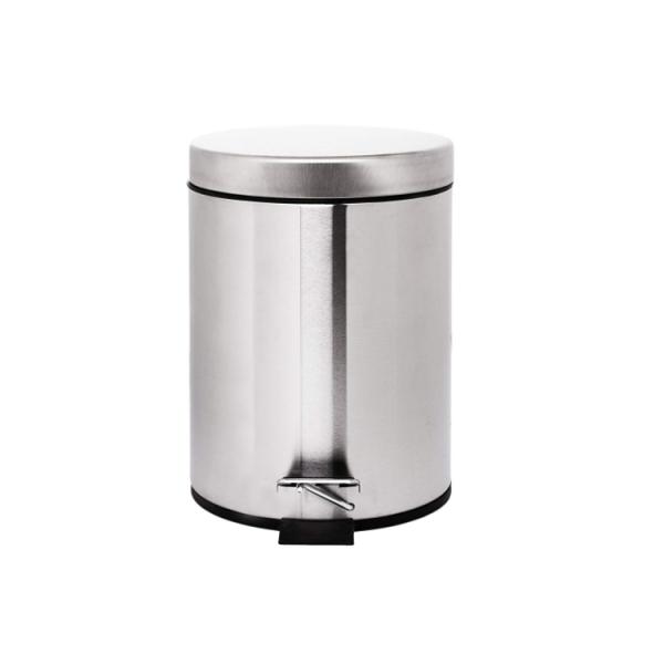 Mini Round Foot Pedal Trash Can  Stainless Steel Dustbin With Garbage Rubbish