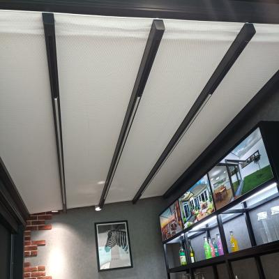 Alliage d'aluminium de PVC de LED de toit de belvédère à télécommande escamotable antipluie de pergola