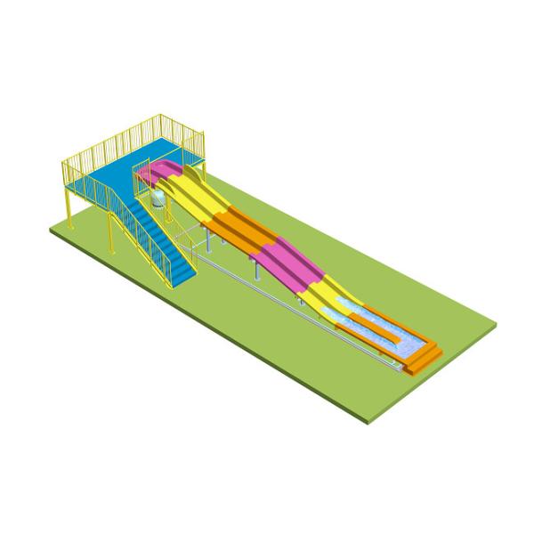 Детские радужные водные горки для аквапарка из стекловолокна