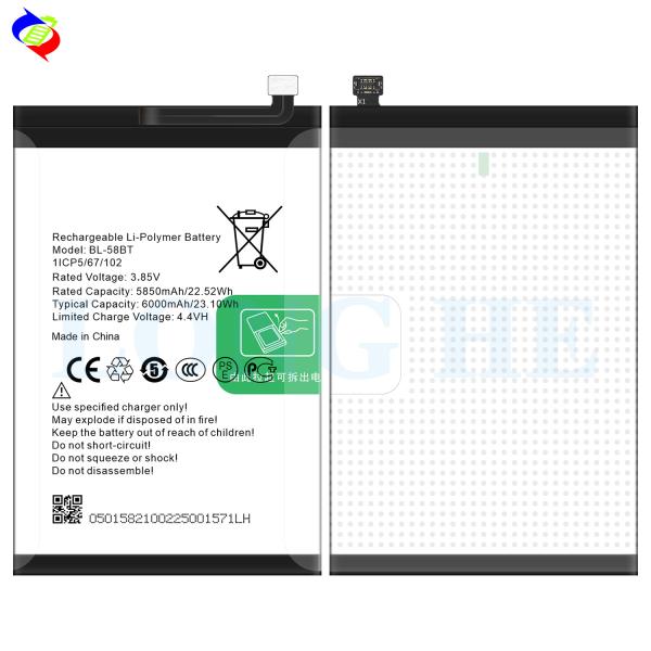6000mah BL-58BT Lc8 Мобильный телефон батарея для Tecno Pouvoir 4 Pro перезаряжаемая батарея
