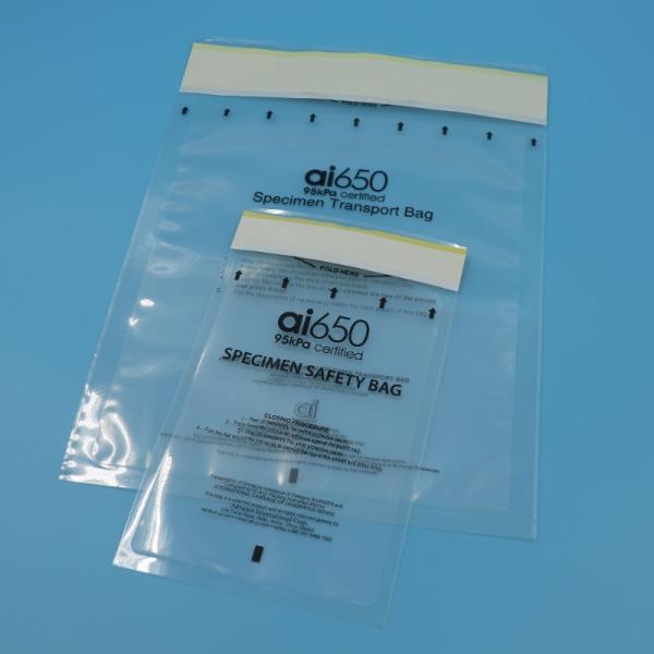 95kPa Specimen Transport Bag with UN 2814 UN 2900 UN 3373 Compliance and ICAO Packaging Instruction 650