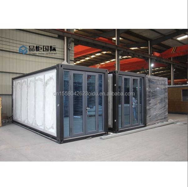 Fully-equipped 20FT Foldable Prefabricated Container House with 2 Bedrooms Aluminum Alloy Windows