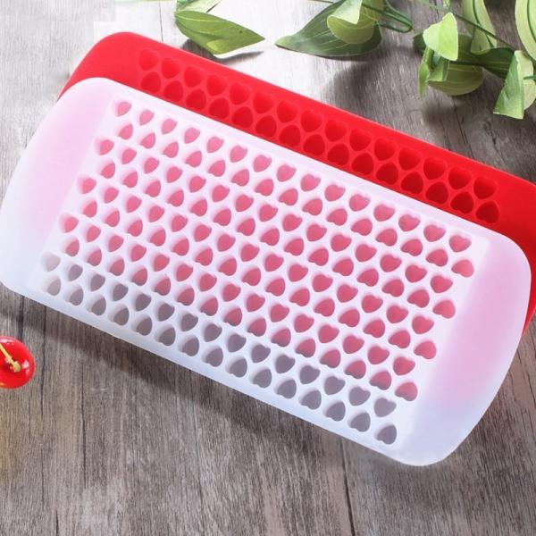Fancy reusable 150 silicone heart ice cube tray bar tool 150 heart shaped ice mold high quality silicone food grade ice tray