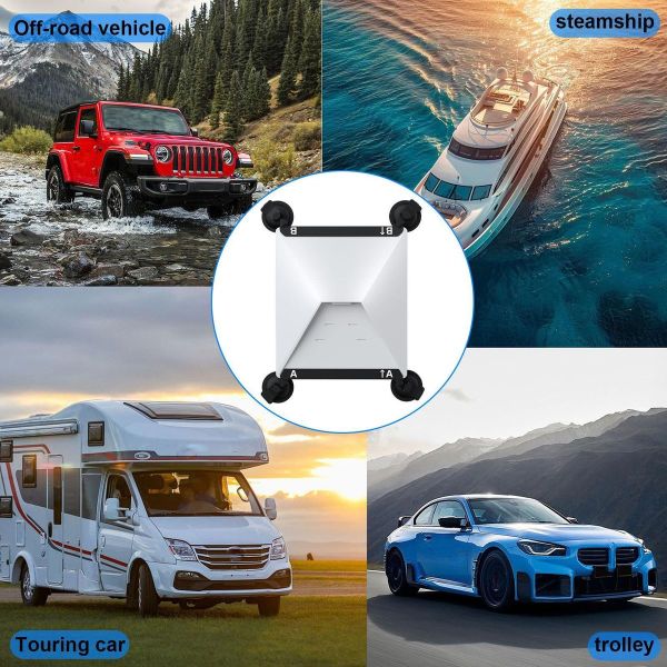 Heavy-Duty Suction Cup Car Mount for Starlink Mini, Secure Vehicle Roof Adapter Kit for Driving