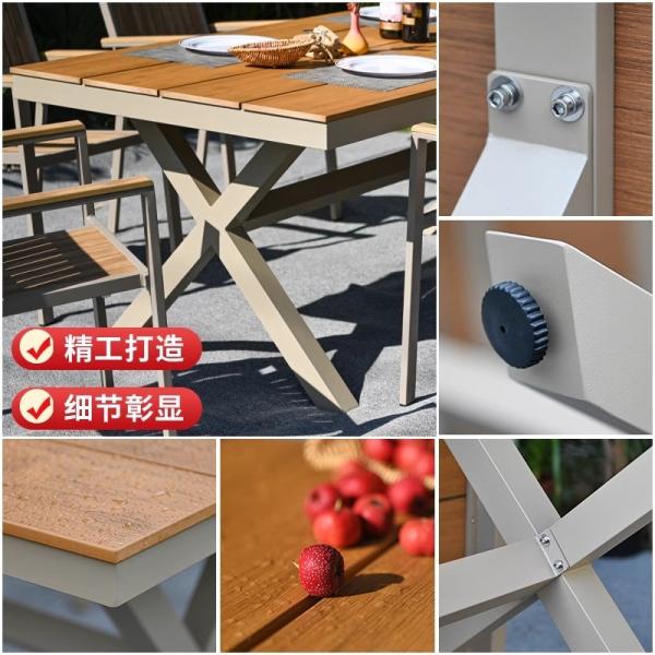 Table et chaises extérieures en polyvoix étanches