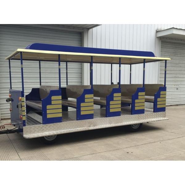 Поезд 42 Seater мини Trackless с лучем структуры металла 76 KW расклассифицировал бензиновый двигатель силы