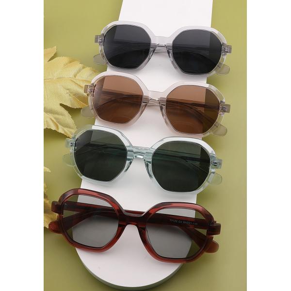 Поляризовыванные солнечные очки ацетата женщин круглые подгоняют слепимость логотипа анти-