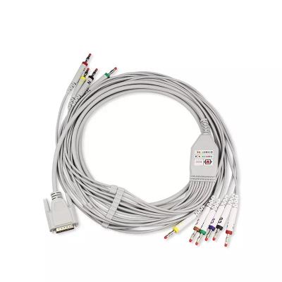 Cardiotrack 12 cabos de equipamentos médicos Schiller jaqueta TPU 10 cabos de ECG