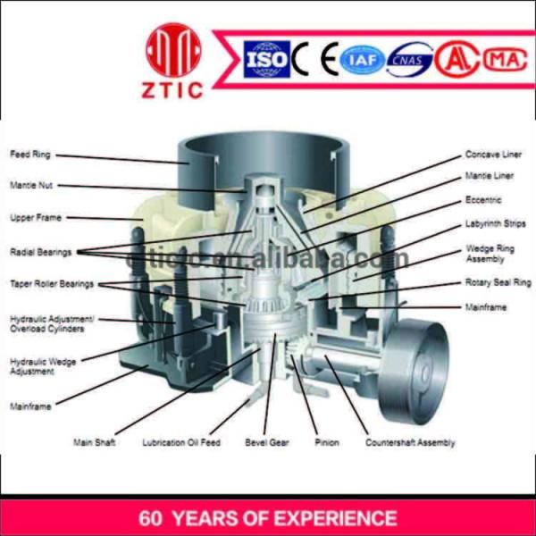 ISO9001 Cone Crusher With Main Shaft Mining Machine Spare Parts