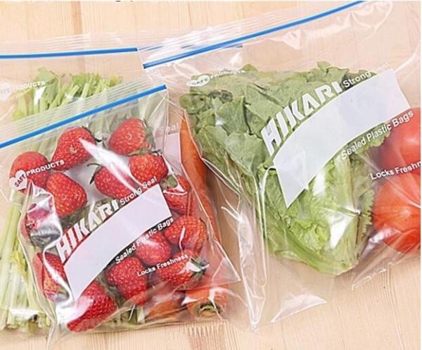 Double zip seal packaging bag, Double sealed food storage custom printed plastic zip lock bag, Moisture Proof plastic go