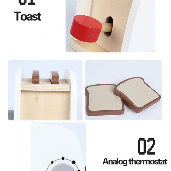 Simulation Coffee Machine Wooden Miniature Kitchen Set For Baby Early Learning