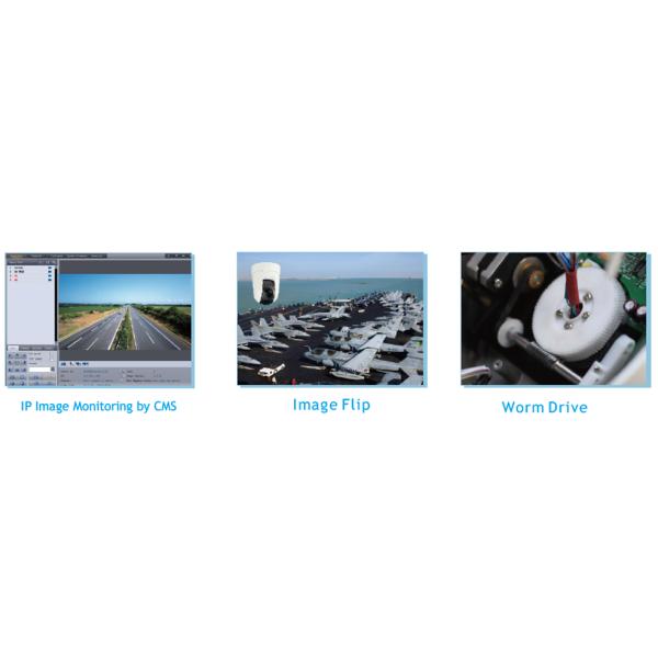 IP Network Car Roof Mobile IP66 Waterproof PTZ Camera 30X / 20X Optical Zoom