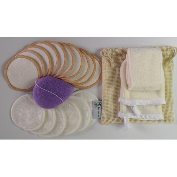Round Reusable Cotton Makeup Pads , Lightweight Organic Cotton Makeup Pads