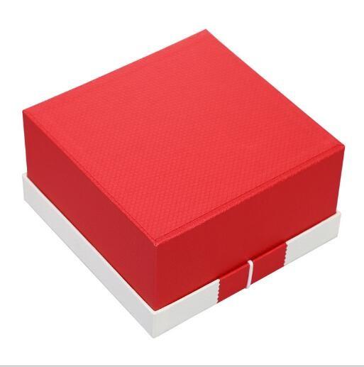 Rectangle shape logo customized paperboard storage box for different gift with Ribbon Red and White style