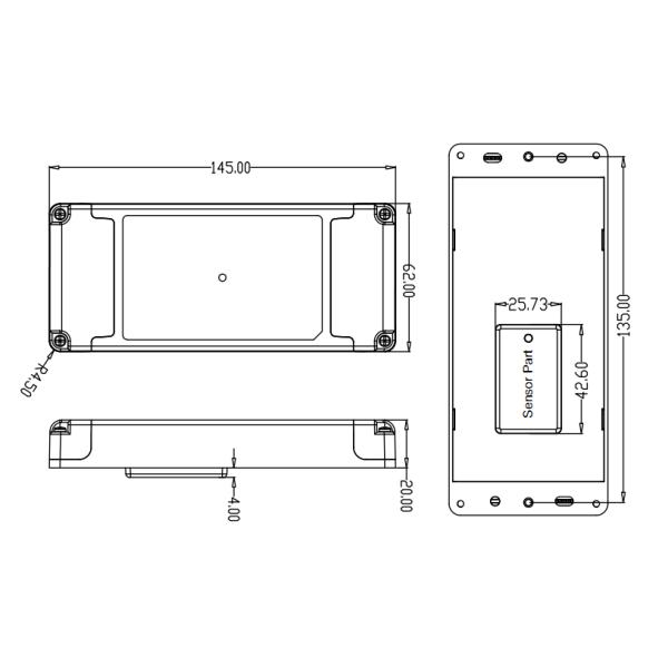 Capteur de mouvement de lumière du jour obscurcissant le conducteur 18w 300mA 145 x 62 x 20mm de LED