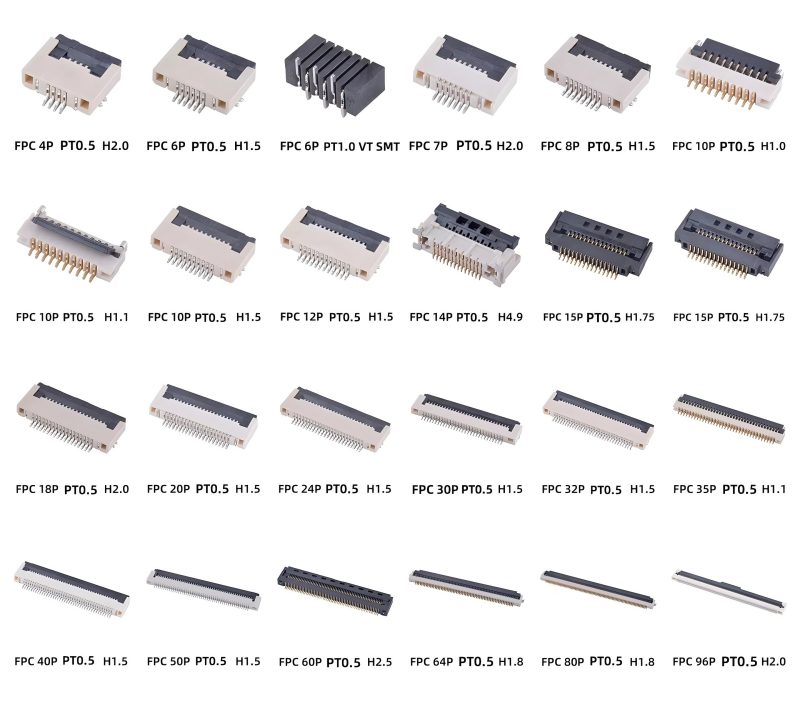 H3.0mm Slider Series FFC FPC Connector 24 Pin 27 Pin For FFC Flat Cable