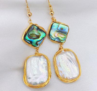 Natural Baroque Pearl Earring Fashion Korean Oversized White Pearl Drop Earrings for Women Fashion Earring Jeweryl