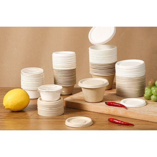 Initial Payment 2oz Disposable Sugarcane Pulp Sauce Cup Eco Friendly Sauce Container