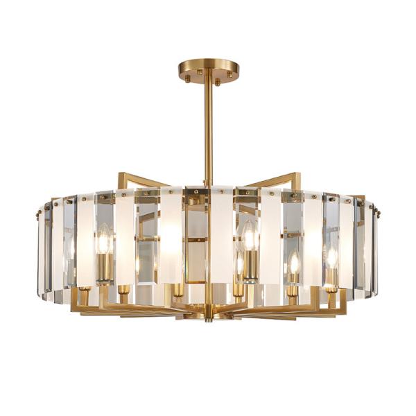 Modern home living room decoration round glass lighting candle Chandelier(WH-CY-243)