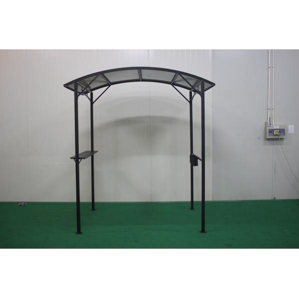 Hardtop BBQ Gazebo Outdoor Pavilion Tent Four-Corner Roof Pavilion with Hardtop