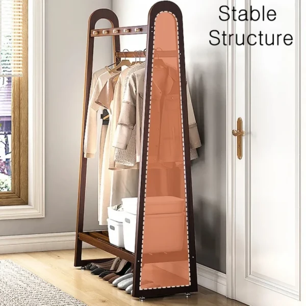 50cm Clothing Garment Rack Coat Multifunctional Bedroom Hanging Organizer Wardrobe Storage Shelves