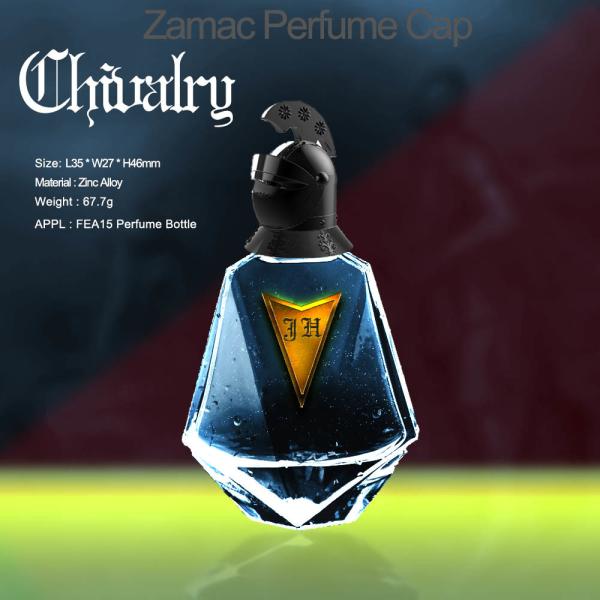 Tampas de perfume de zamak serigrafadas com logotipo moldado em ouro/prata/cores personalizadas