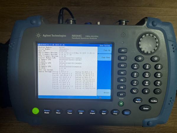 Analizador de espectro de RF portátil de 20 GHz Agilent Keysight N9344C