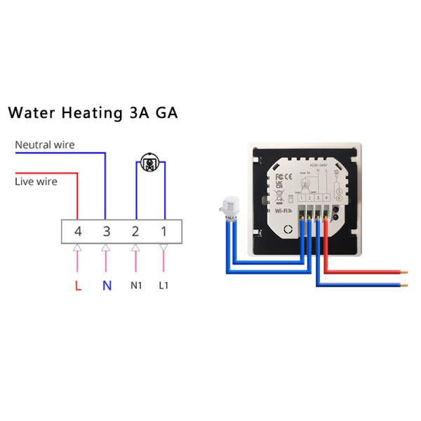 Tuya WI-FI Smart Gas Boiler 3A Thermostat Temperature Controller Programmable Touch / Mobile APP/ Voice Control Compatible With Alexa/Google Homeor Central Heating With Temperature Calibration