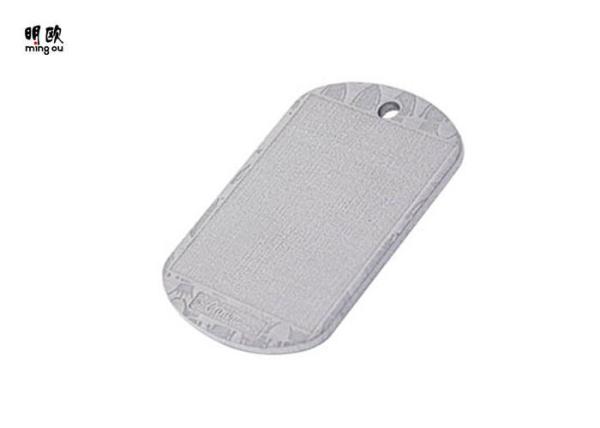 Silver Blank Customized Metal Dog Tags Engraved Logo Zinc Alloy Material