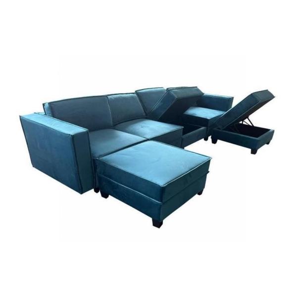 Multicolor Luxury Corner Sofa Breathable Fabric For Living Room
