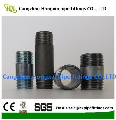 ANSI B 16.9 Galvanized carbon steel pipe fittings BSP  NPT Thread pipe nipple