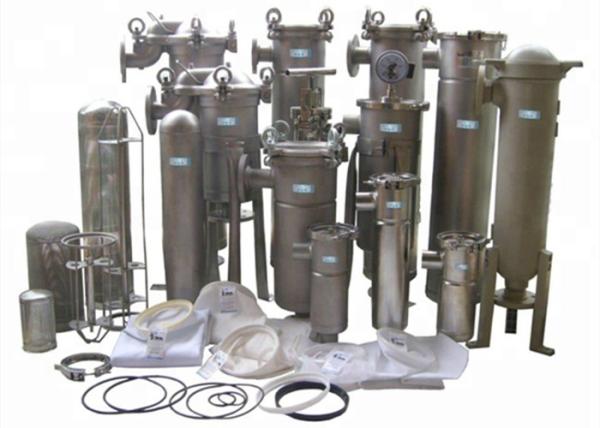 SUS304 / SUS316 High Pressure Filter Housing , Multi Bag Filter Housing