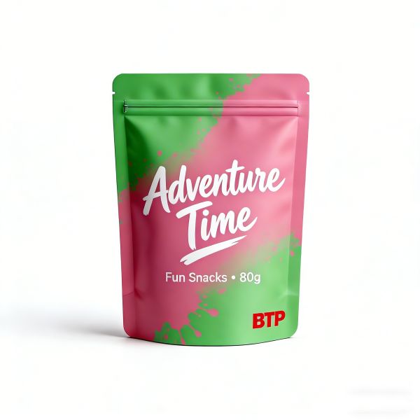 Custom Printed Matte Waterproof Stand Pouch Resealable Zipper Food Grade High for Plastic Bags for Snack Confectionery
