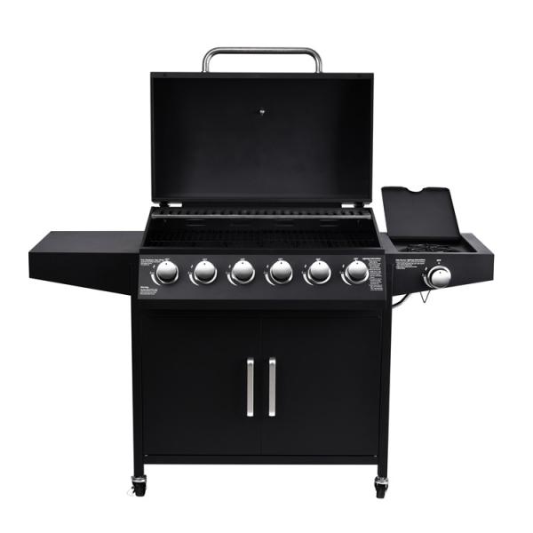 Grelha a gás de 149*55*109 cm e forno Bbq Grelha híbrida de aço inoxidável para churrasco ao ar livre